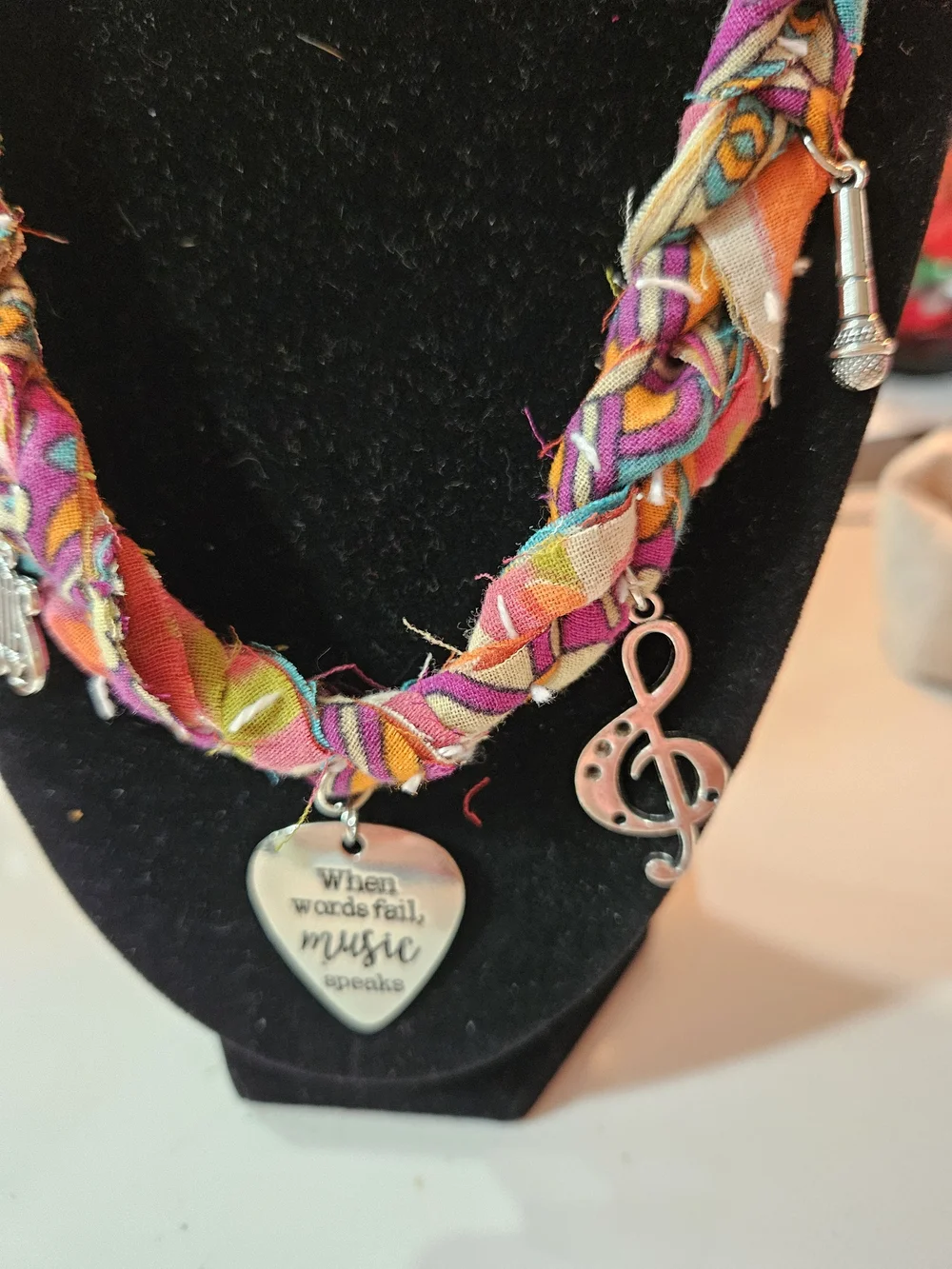 Multicolor Boho Music Charm Necklace - Women Jewelry
